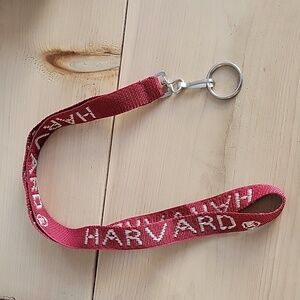 Vintage Harvard University Lanyard Key Fob